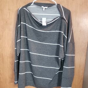 Maurices Long Sleeve Top With Zipper Shoulder Detail